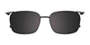 Takumi TK1079 Eyeglasses with Clip-on Sunglasses | Size 51 / Brown Marbled & Grey