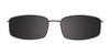 Takumi TK1081 Eyeglasses with Clip-on Sunglasses | Size 56 / Satin Grey & Shiny Steel