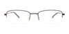 Takumi TK1081 Eyeglasses with Clip-on Sunglasses | Size 56 / Satin Grey & Shiny Steel