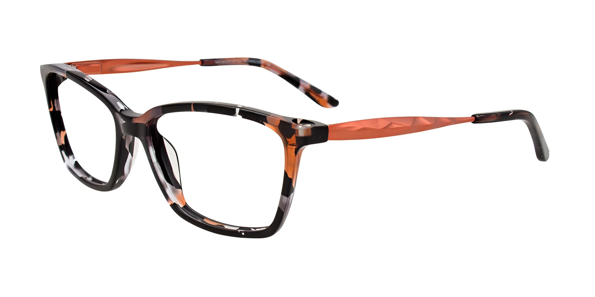 Takumi TK1082 Eyeglasses with Clip-on Sunglasses Copper & Black & Crystal