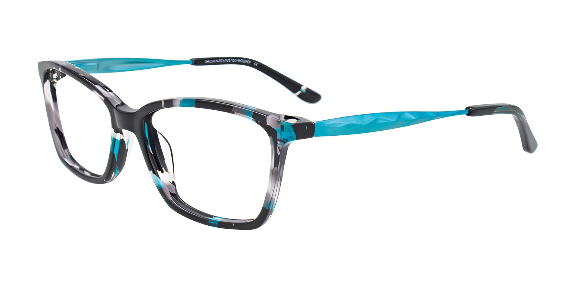 Takumi TK1082 Eyeglasses Teal & Black & Crystal