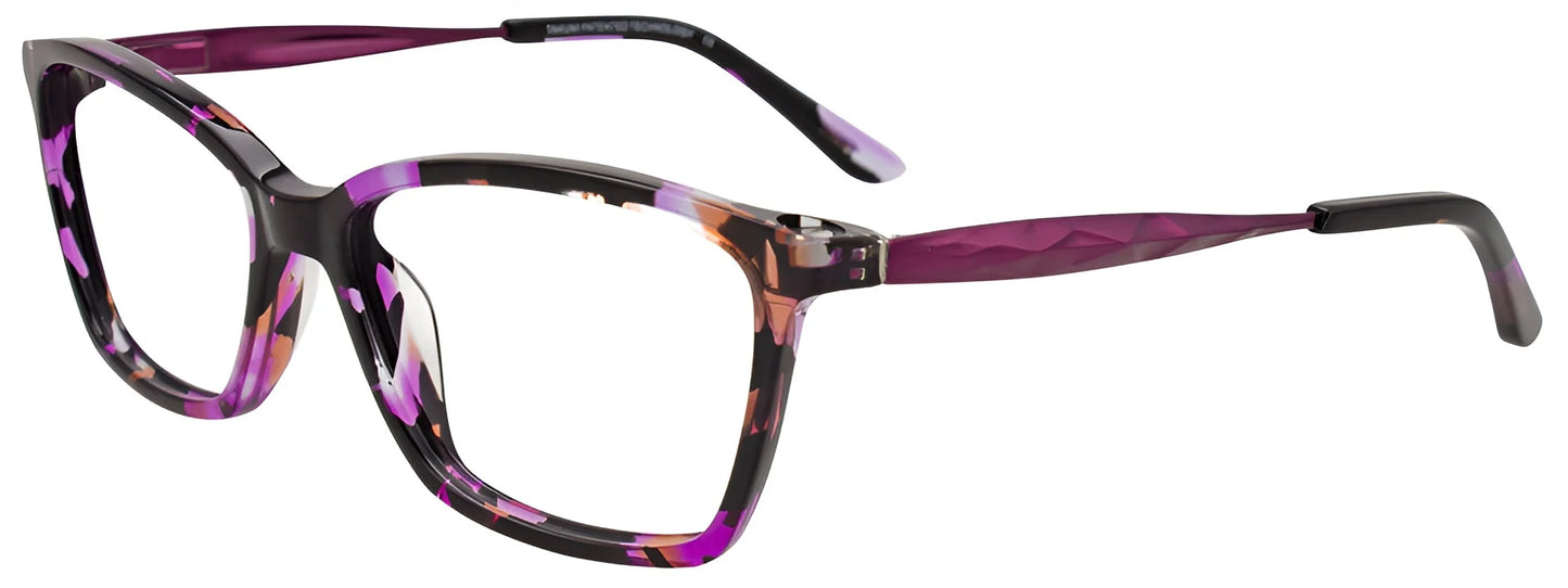 Takumi TK1082 Eyeglasses Purple & Black & Orange