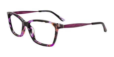 Takumi TK1082 Eyeglasses with Clip-on Sunglasses Purple & Black & Orange