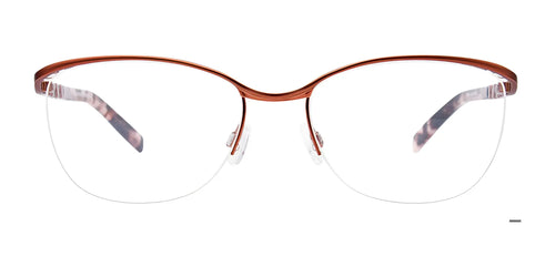 Takumi TK1083 Eyeglasses with Clip-on Sunglasses / Size 55 / Satin Brown