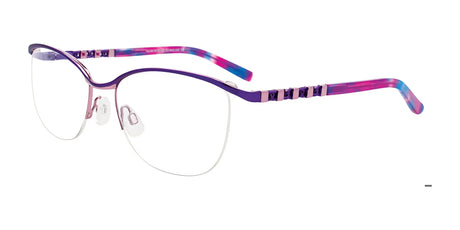 Takumi TK1083 Eyeglasses with Clip-on Sunglasses Satin Purple & Shiny Light Purple