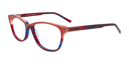 Takumi TK1084 Eyeglasses Red & Blue Marbled & Light Red