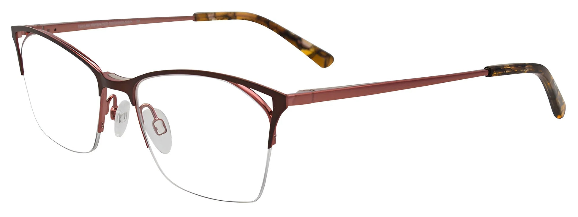 Takumi TK1087 Eyeglasses with Clip-on Sunglasses Satin Brown & Bronze