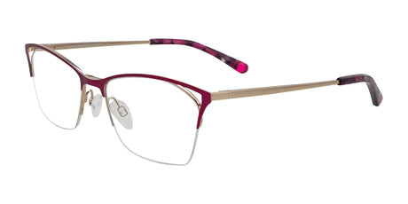 Takumi TK1087 Eyeglasses with Clip-on Sunglasses Satin Pink & Silver