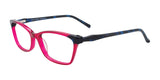 Takumi TK1088 Eyeglasses with Clip-on Sunglasses Dark Pink Crystal