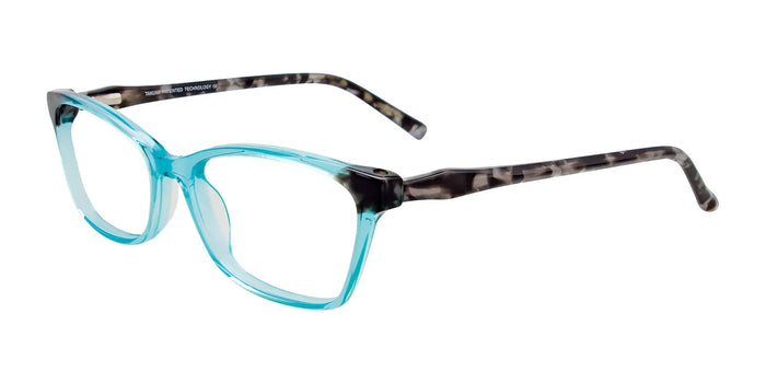 Takumi TK1088 Eyeglasses with Clip-on Sunglasses | Size 52 / Aqua Crystal