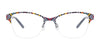 Takumi TK1089 Eyeglasses with Clip-on Sunglasses | Size 52 / Black & White & Red & Yellow & Green