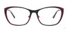 Takumi TK1090 Eyeglasses with Clip-on Sunglasses | Size 53 / Satin Black & Red