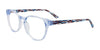 Takumi TK1091 Eyeglasses with Clip-on Sunglasses | Size 49 / Light Blue Crystal
