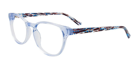 Takumi TK1091 Eyeglasses with Clip-on Sunglasses Light Blue Crystal