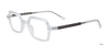 Takumi TK1096 Eyeglasses with Clip-on Sunglasses | Size 48 / Crystal