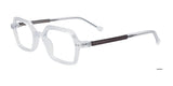 Takumi TK1096 Eyeglasses with Clip-on Sunglasses Crystal