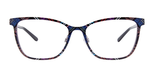 Takumi TK1097 Eyeglasses with Clip-on Sunglasses / Size 53 / Black & Multi