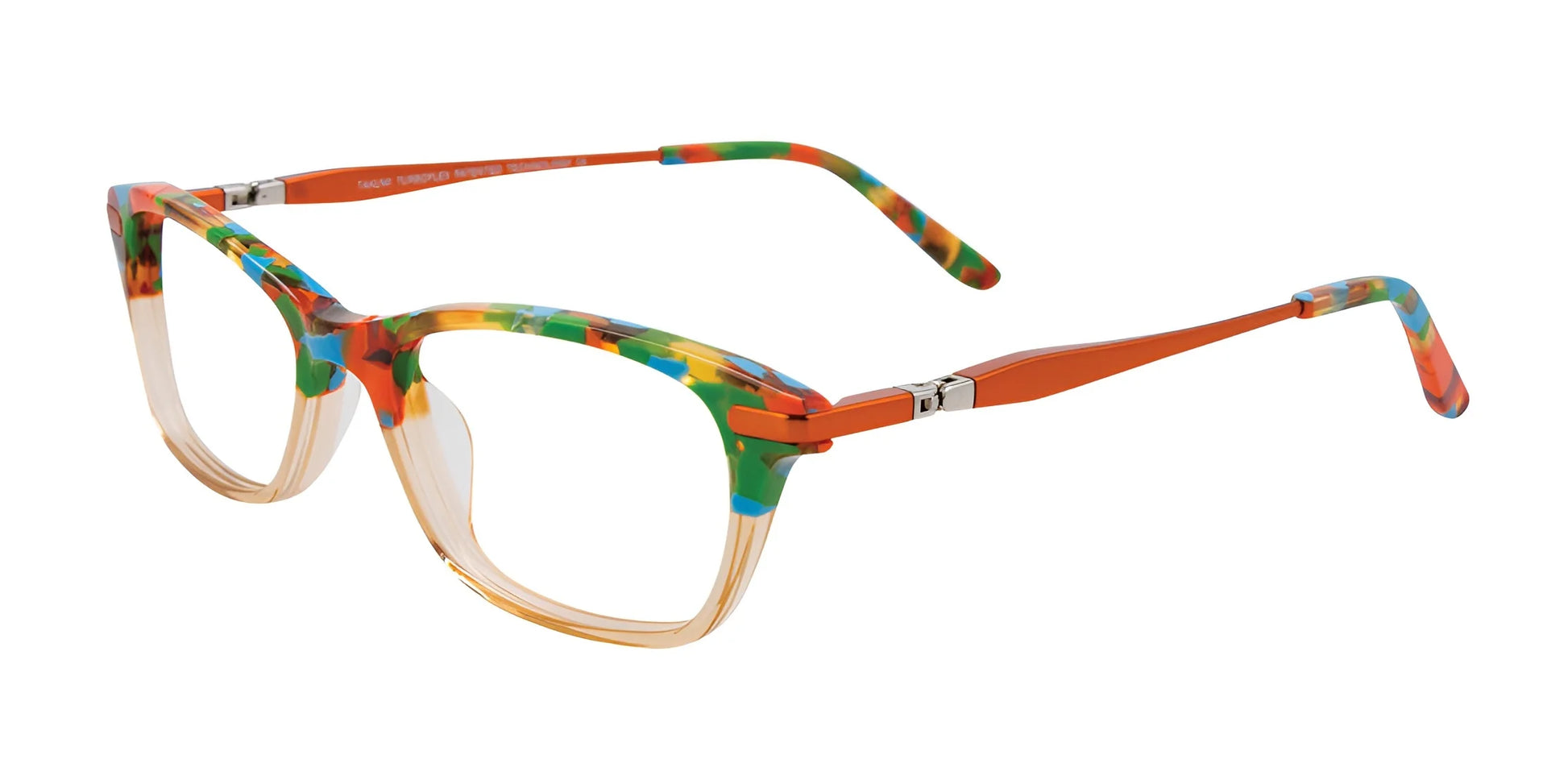 Takumi TK1098 Eyeglasses Light Brown & Blue & Green & Orange