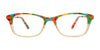 Takumi TK1098 Eyeglasses | Size 46 / Light Blue & Red & Orange