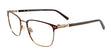 Takumi TK1101 Eyeglasses with Clip-on Sunglasses Matt Brown & Gold
