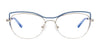 Takumi TK1103 Eyeglasses with Clip-on Sunglasses | Size 52 / Shiny Light Blue & Silver