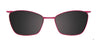 Takumi TK1106 Eyeglasses with Clip-on Sunglasses | Size 51 / Satin Dark Pink & Dark Brown