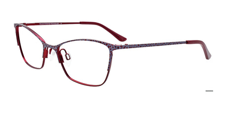 Takumi TK1106 Eyeglasses with Clip-on Sunglasses Satin Dark Red & Steel Blue