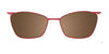 Takumi TK1106 Eyeglasses with Clip-on Sunglasses | Size 51 / Satin Dark Pink & Dark Brown