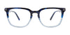 Takumi TK1108 Eyeglasses with Clip-on Sunglasses | Size 50 / Demi Blue & Crystal Blue