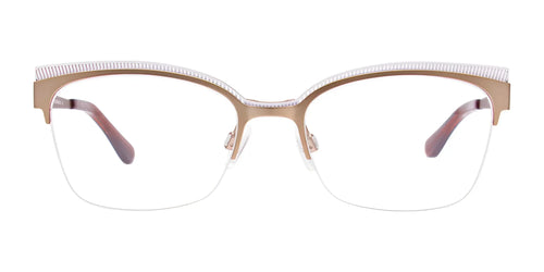 Takumi TK1110 Eyeglasses with Clip-on Sunglasses / Size 53 / Satin Brown & White