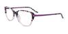 Takumi TK1111 Eyeglasses with Clip-on Sunglasses | Size 53 / Crystal Purple & Purple Marbled