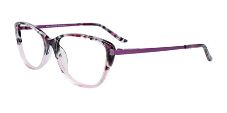 Takumi TK1111 Eyeglasses with Clip-on Sunglasses Crystal Purple & Purple Marbled