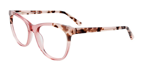 Takumi TK1112 Eyeglasses with Clip-on Sunglasses Light Pink Crystal & Demi Pink