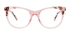 Takumi TK1112 Eyeglasses with Clip-on Sunglasses | Size 51 / Light Brown Crystal & Demi Brown