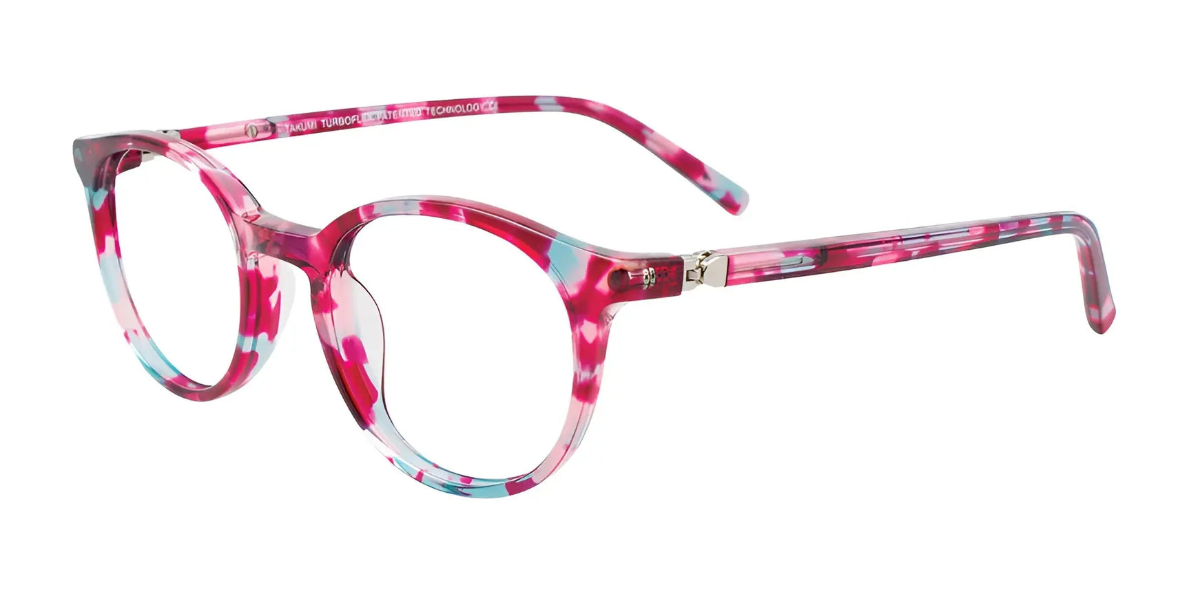 Takumi TK1114 Eyeglasses Dark Pink & Turquoise Demi