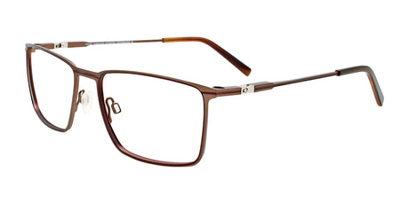 Takumi TK1115 Eyeglasses with Clip-on Sunglasses Matt Brown & Dark Brown