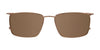 Takumi TK1115 Eyeglasses with Clip-on Sunglasses | Size 54 / Matt Brown & Dark Brown