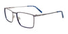 Takumi TK1115 Eyeglasses with Clip-on Sunglasses | Size 54 / Matt Steel & Dark Blue