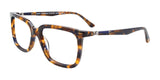 Takumi TK1116 Eyeglasses with Clip-on Sunglasses Brown & Blue Demi