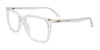 Takumi TK1116 Eyeglasses with Clip-on Sunglasses | Size 55 / Crystal
