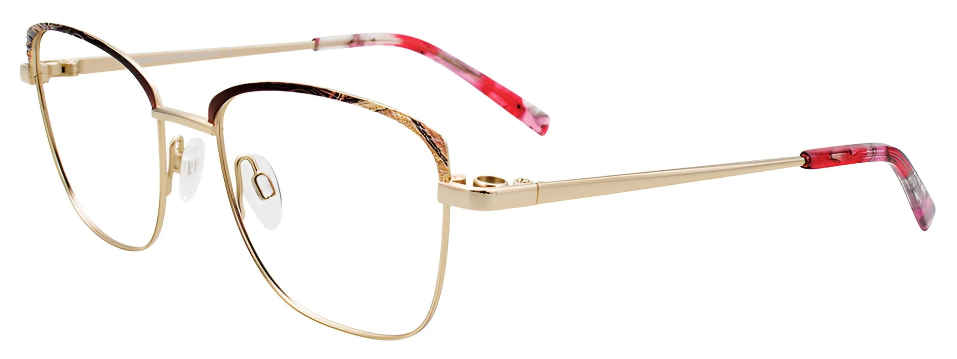 Takumi TK1118 Eyeglasses Burgundy & Shiny Gold