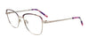 Takumi TK1118 Eyeglasses with Clip-on Sunglasses | Size 52 / Purpe & Shiny Silver