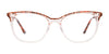 Takumi TK1121 Eyeglasses with Clip-on Sunglasses | Size 52 / Blue Marbled & Crystal Light Blue