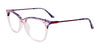Takumi TK1121 Eyeglasses with Clip-on Sunglasses | Size 52 / Purple Marbled & Crystal Light Plum