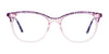 Takumi TK1121 Eyeglasses with Clip-on Sunglasses | Size 52 / Blue Marbled & Crystal Light Blue