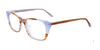Takumi TK1122 Eyeglasses with Clip-on Sunglasses | Size 52 / Light Brown Marbled & Periwinkle Blue