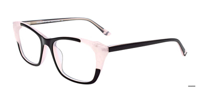 Takumi TK1122 Eyeglasses with Clip-on Sunglasses Black & Light Pink