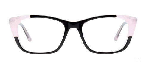Takumi TK1122 Eyeglasses with Clip-on Sunglasses / Size 52 / Black & Light Pink