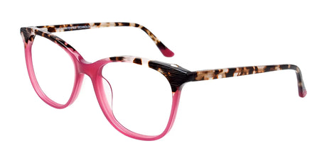 Takumi TK1123 Eyeglasses with Clip-on Sunglasses Pink & Demi Brown