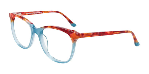 Takumi TK1123 Eyeglasses with Clip-on Sunglasses / Size 53 / Blue & Demi Pink